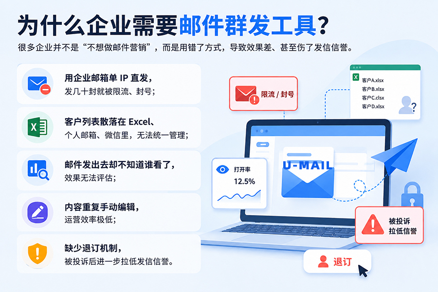 为什么企业需要邮件群发工具?